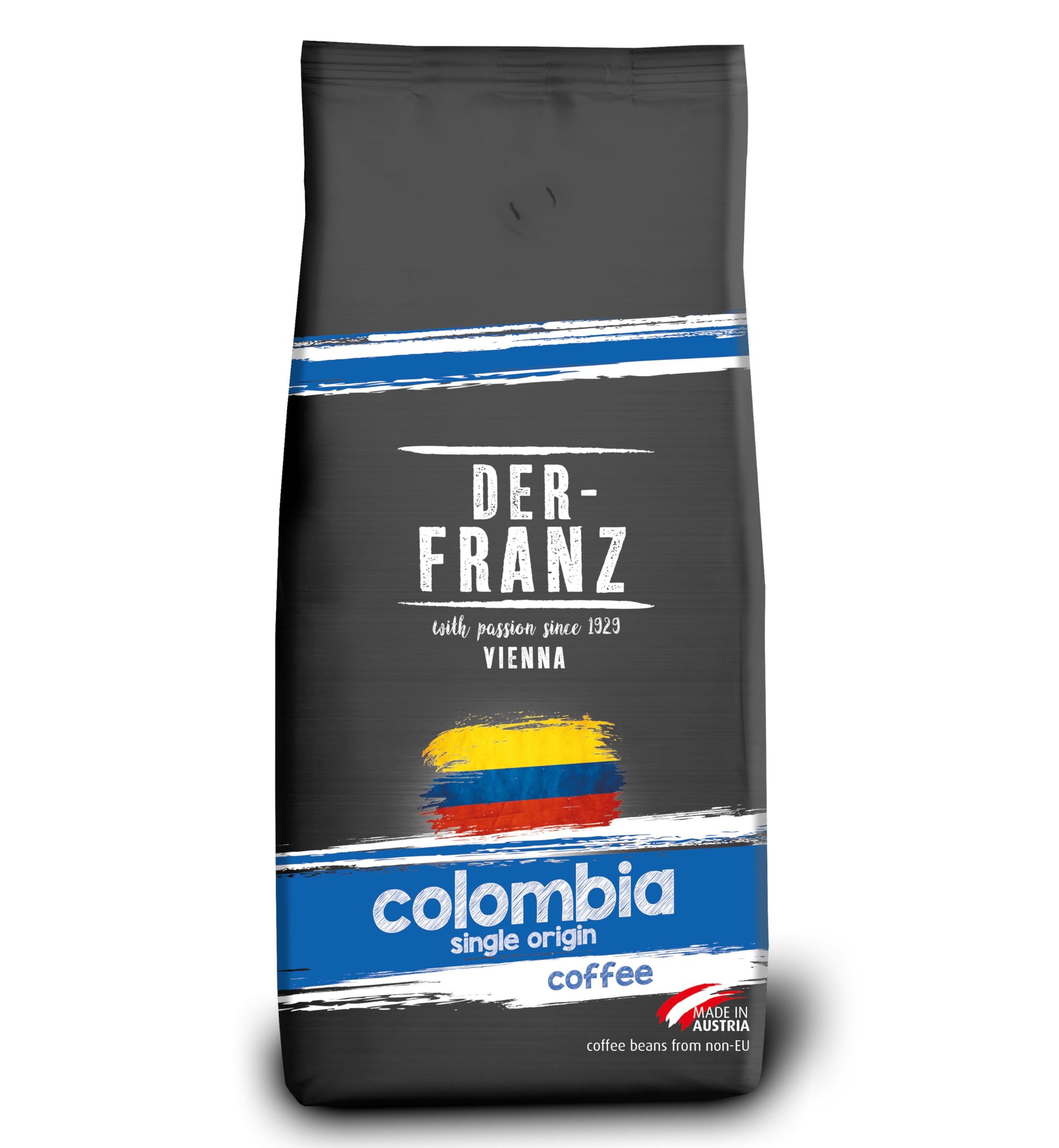 Der-Franz Colombia Single Origin Whole Bean Coffee - 100% Arabica, 1kg