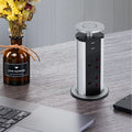 CURUK Pop Up Socket Extension with 2 USB Ports for Kitchen – Silver