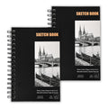Zylota A5 Sketchbook 2-Pack | 100GSM Hardcover Spiral Bound Drawing Pads