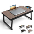 Laptop Bed Desk,Lap Desk for Breakfast in Bed, Work and Study, Home Office, Laptop Stand for Sofa、Couch、Bed, 60x40 Brown