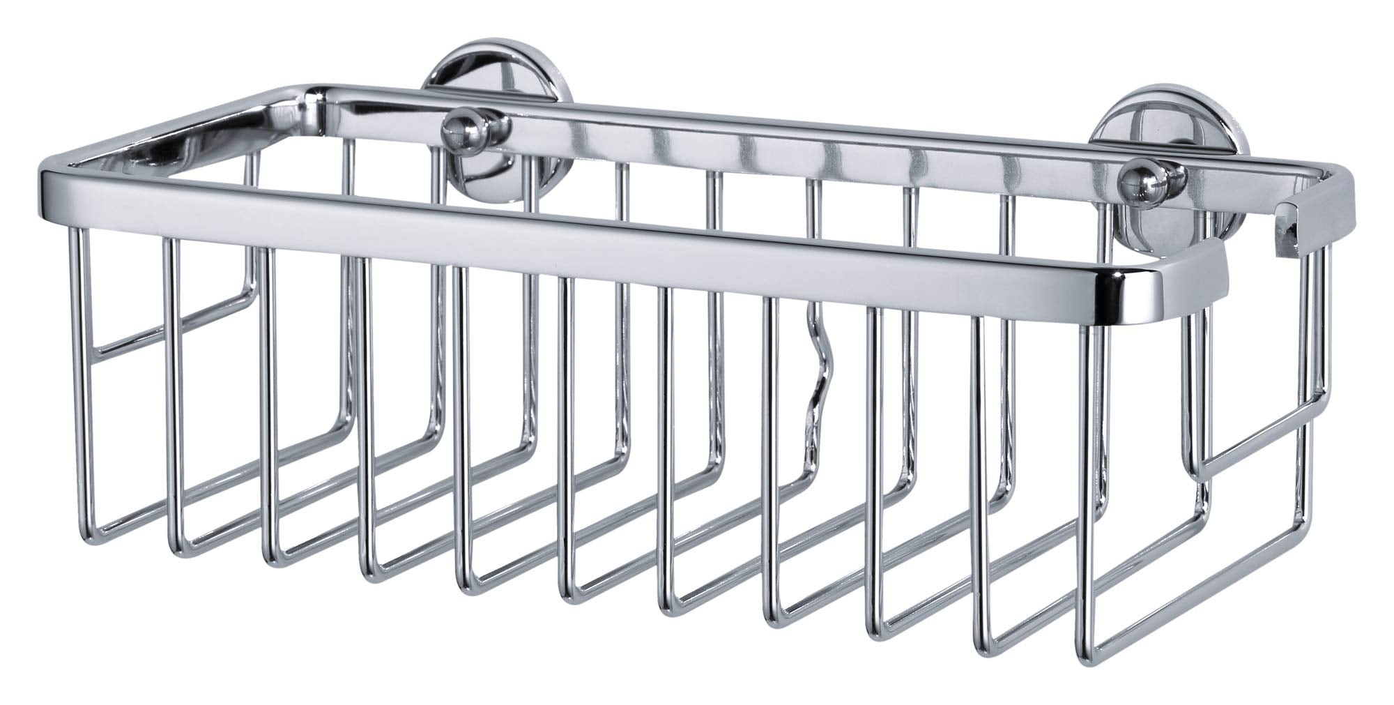 tesa Aluxx Shower Caddy – Chrome Aluminum No-Drill Adhesive Basket