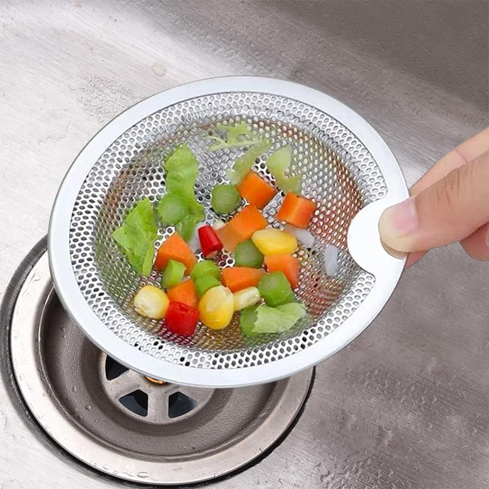 Stainless Steel Kitchen Sink Strainer - 3 Pack Clog Protector