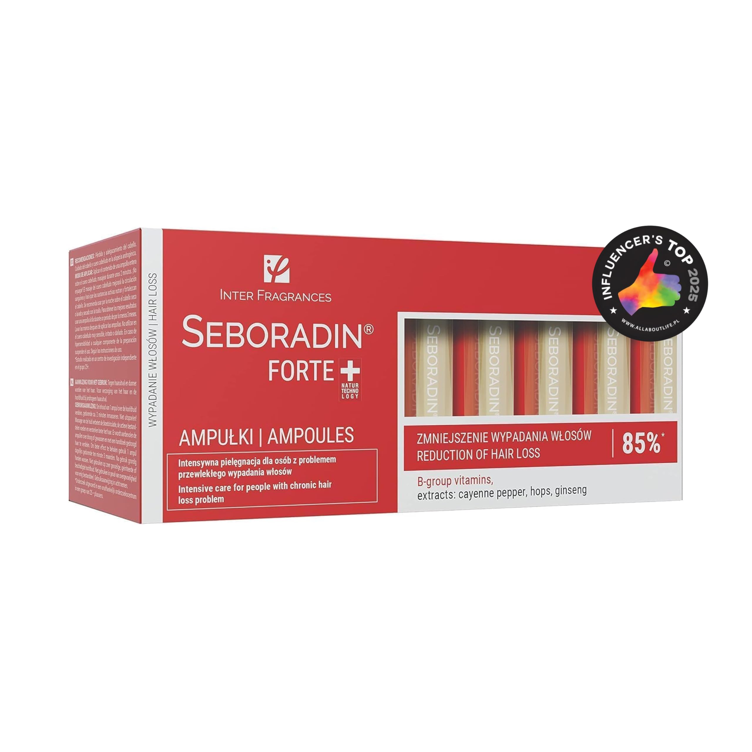 Seboradin Forte Hair Growth Serum Ampoules - Anti Hair Loss Treatment 14x5.5ml