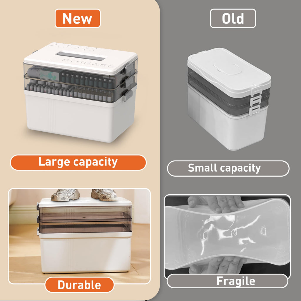 Citylife 4-Layer Medicine Storage Box, Medication Storage Box with Handle, Household Medical Organiser Portable Emergency First Aid Container for - image 4