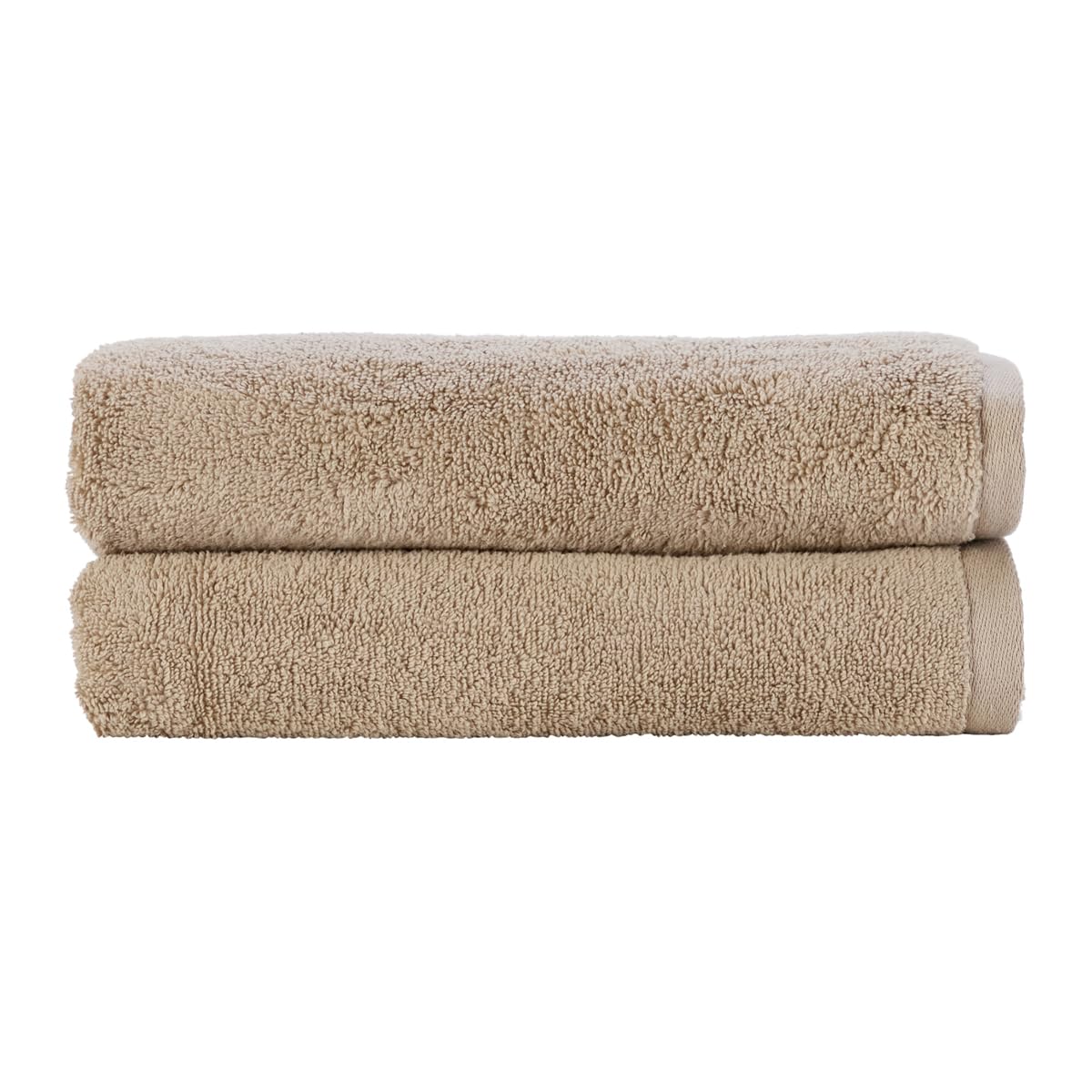 Christy Cirrus 100% Cotton Bath Towel Set of 2 | Quick Dry – Latte Beige