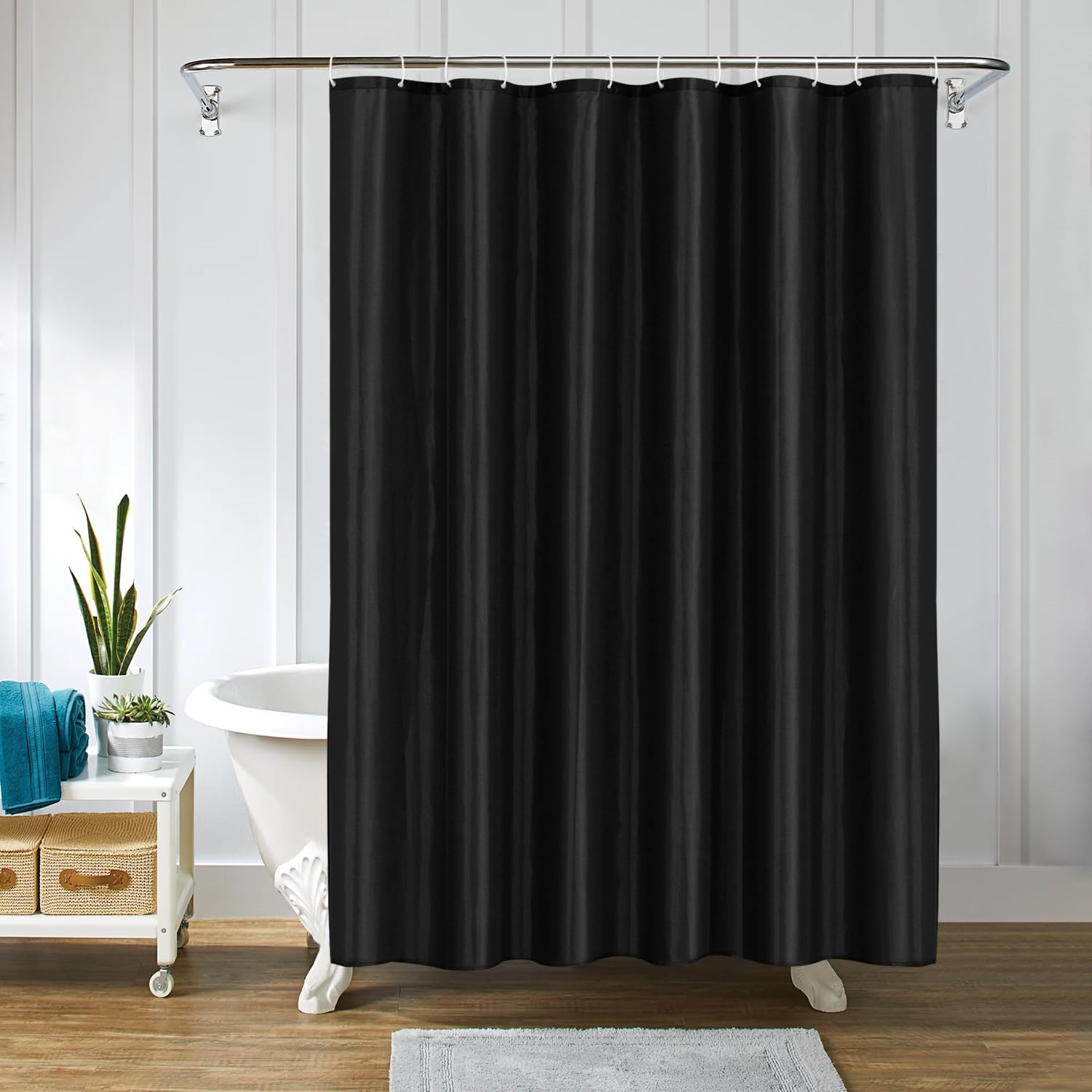 LUKDUNG Polyester Shower Curtain - 180x220cm Anti-Mould Waterproof Fabric