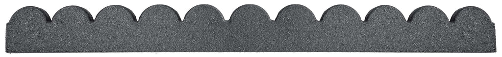 Jolof Store Scalloped Garden Edging – Grey Recycled Rubber Border, 4 Pack
