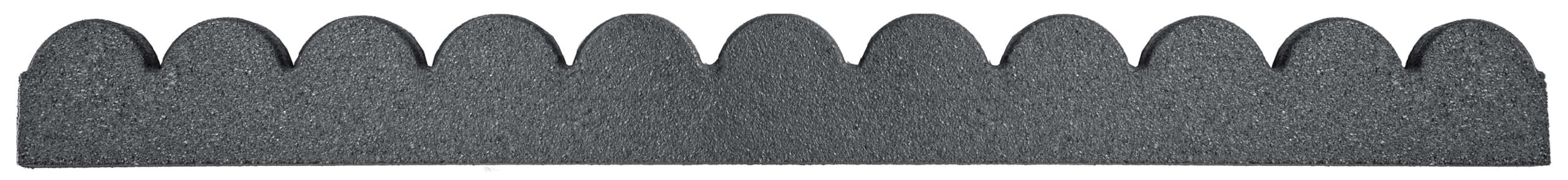 Jolof Store Scalloped Garden Edging – Grey Recycled Rubber Border, 4 Pack