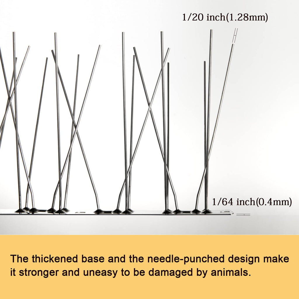 OFFO Stainless Steel Bird Spikes – 16.5m Pigeon Deterrent for Roofs