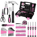 KASAFE 57-Piece Pink Tool Kit | Basic Home Repair Set with Toolbox