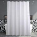 Popkozzi White Extra Long Shower Curtain | Waterproof Fabric 183x214cm