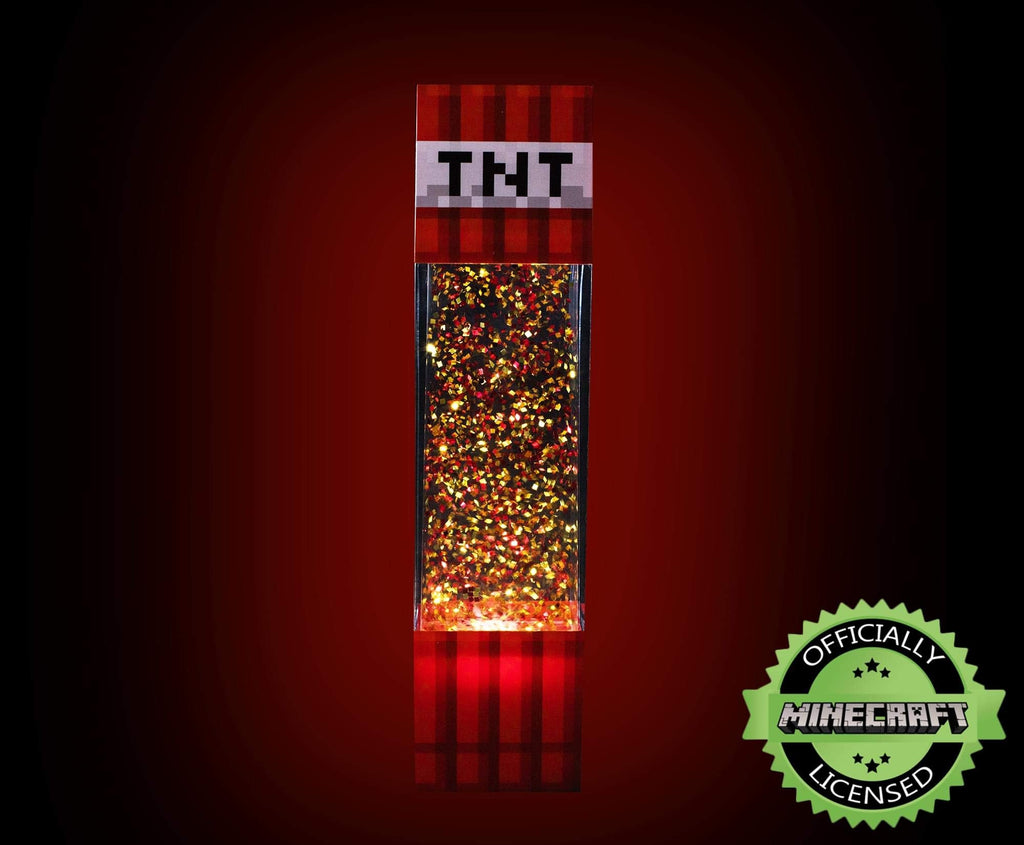 Minecraft TNT Block LED Glitter Motion Lamp | 12-Inch USB Gaming Light
