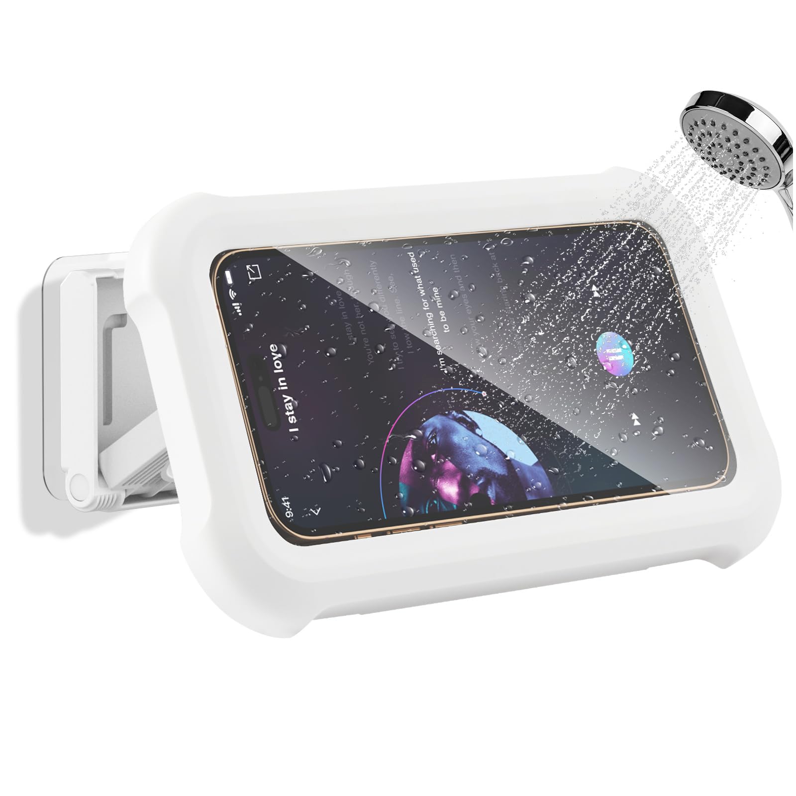 aceyoon Waterproof Shower Phone Holder – 480° Rotation Anti-Fog Case
