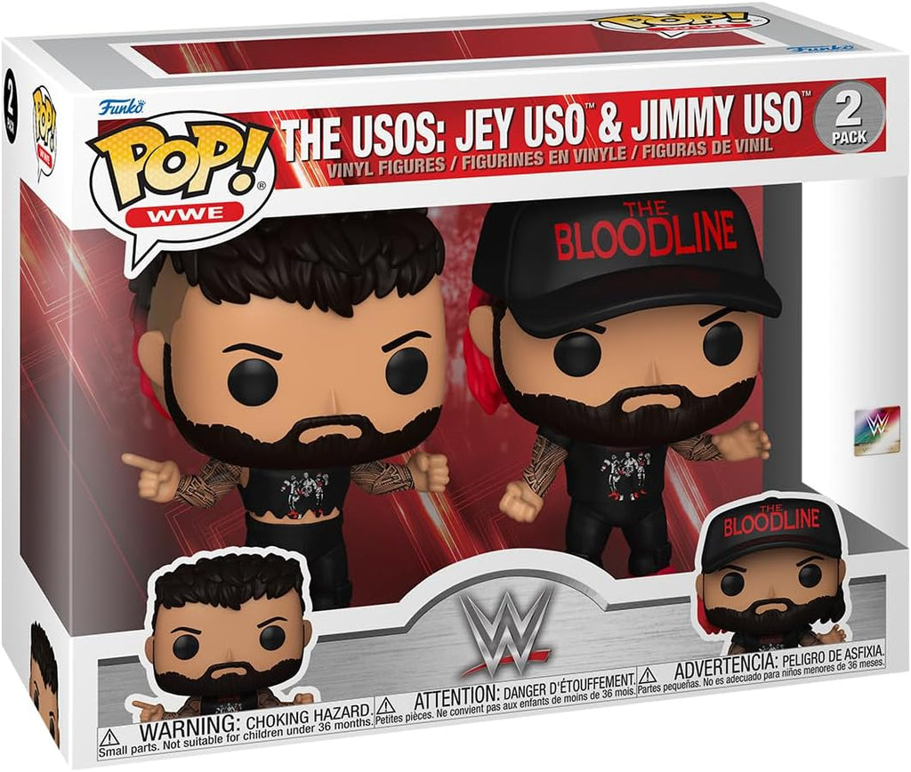 Funko Pop! WWE: Jey Uso (Uso Bros) 2-Pack Vinyl Figures - 3.75"