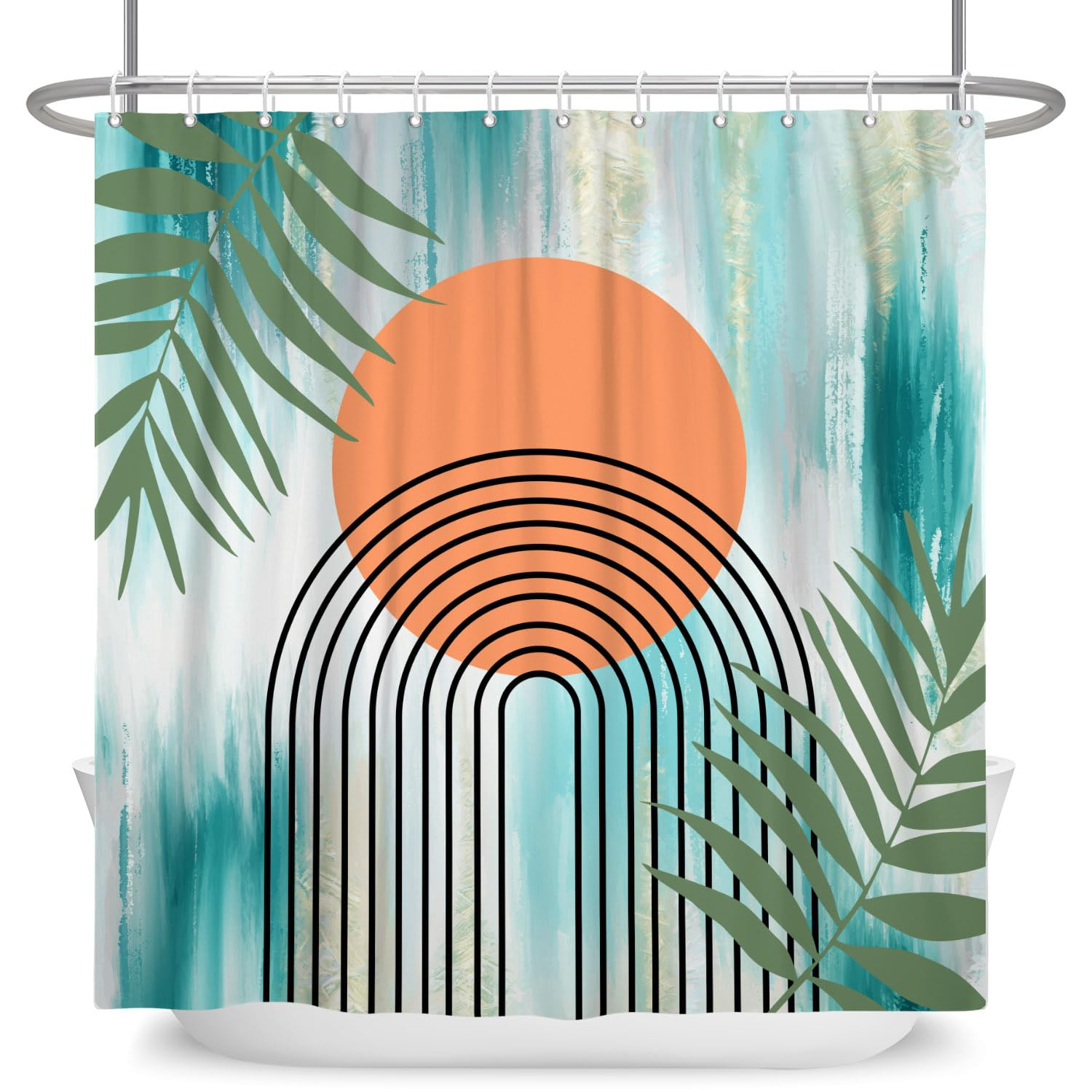 Jolof Store Boho Shower Curtain – 180x180cm Waterproof Polyester Textile