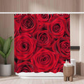 Woutay Red Rose Shower Curtain – Mold Resistant Waterproof Polyester