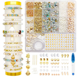 1600Pcs Natural Stone Crystal Beads Jewelry Making Kit