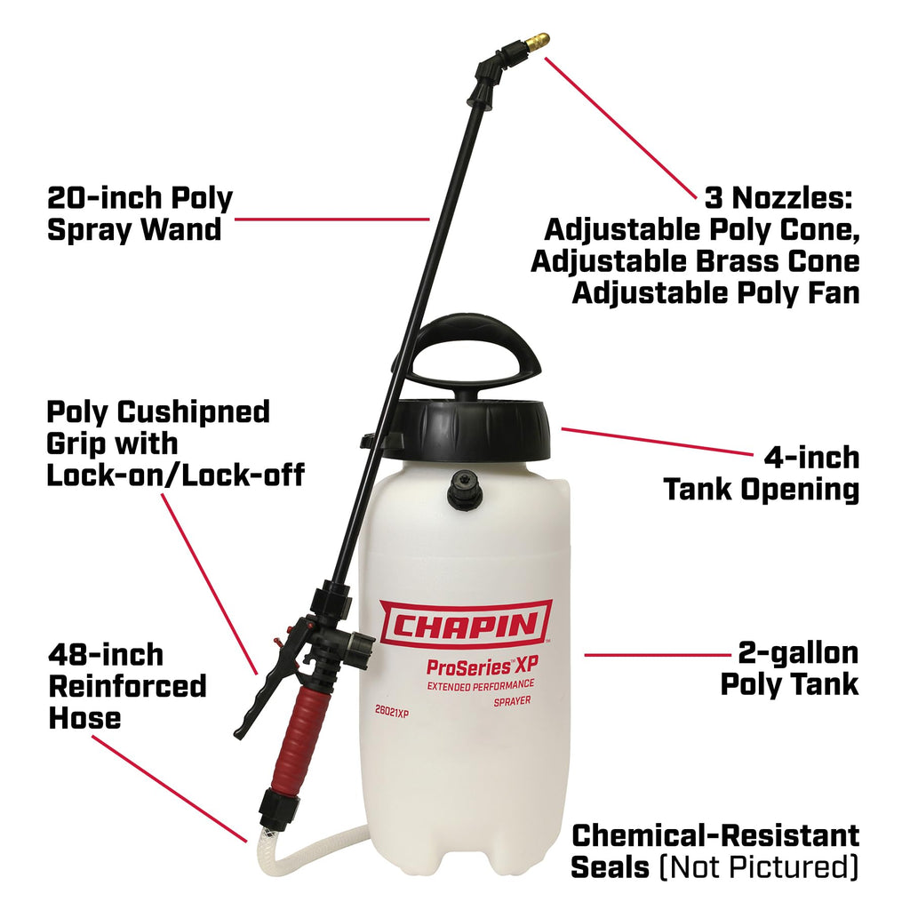 Chapin Pro Series 2-Gallon Poly Sprayer with Viton Seals - 26021