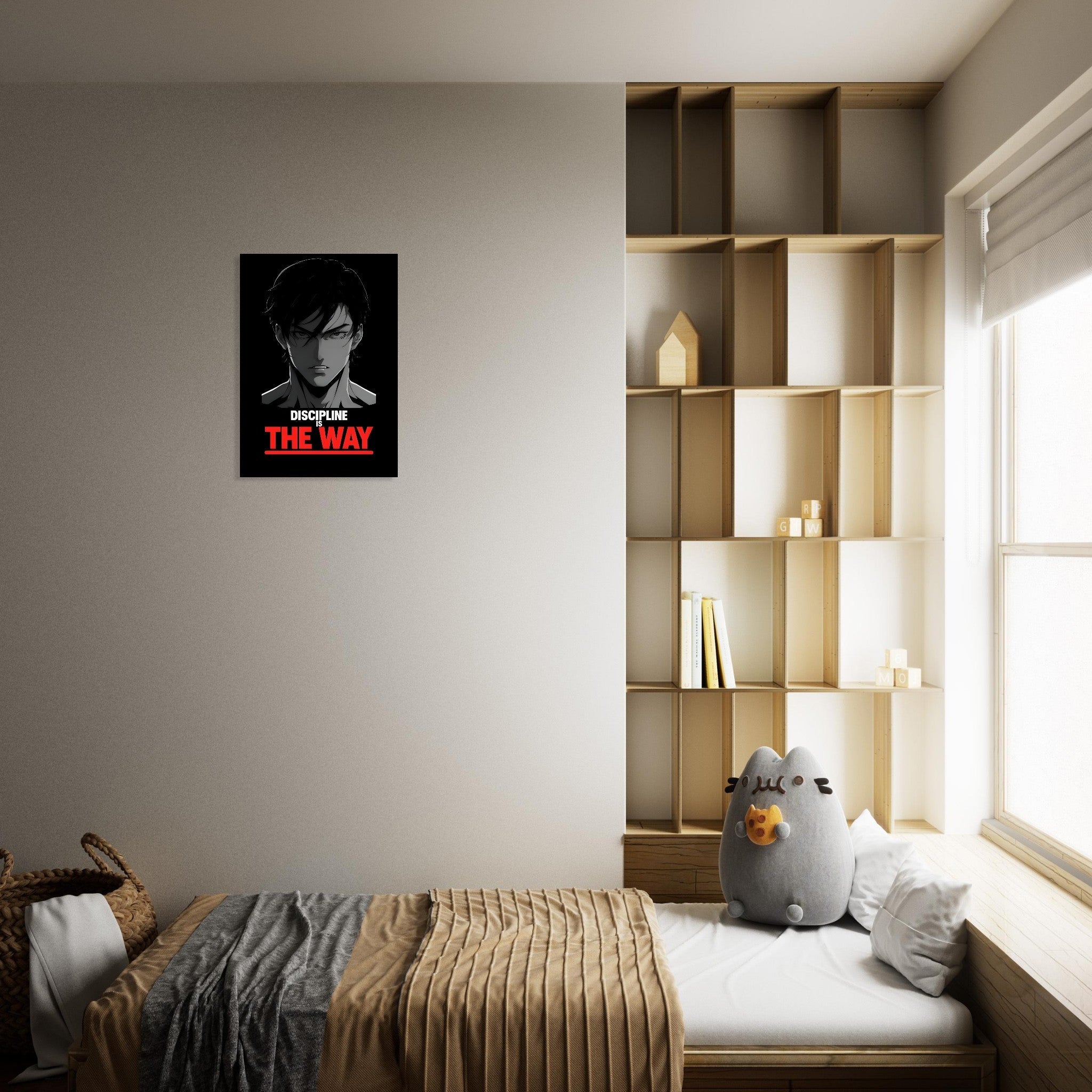 Discipline is the Way - Anime Motivational Wall Art | Empowering Semi-Gloss Print | Inspirational Anime Poster for Home & Office Decor