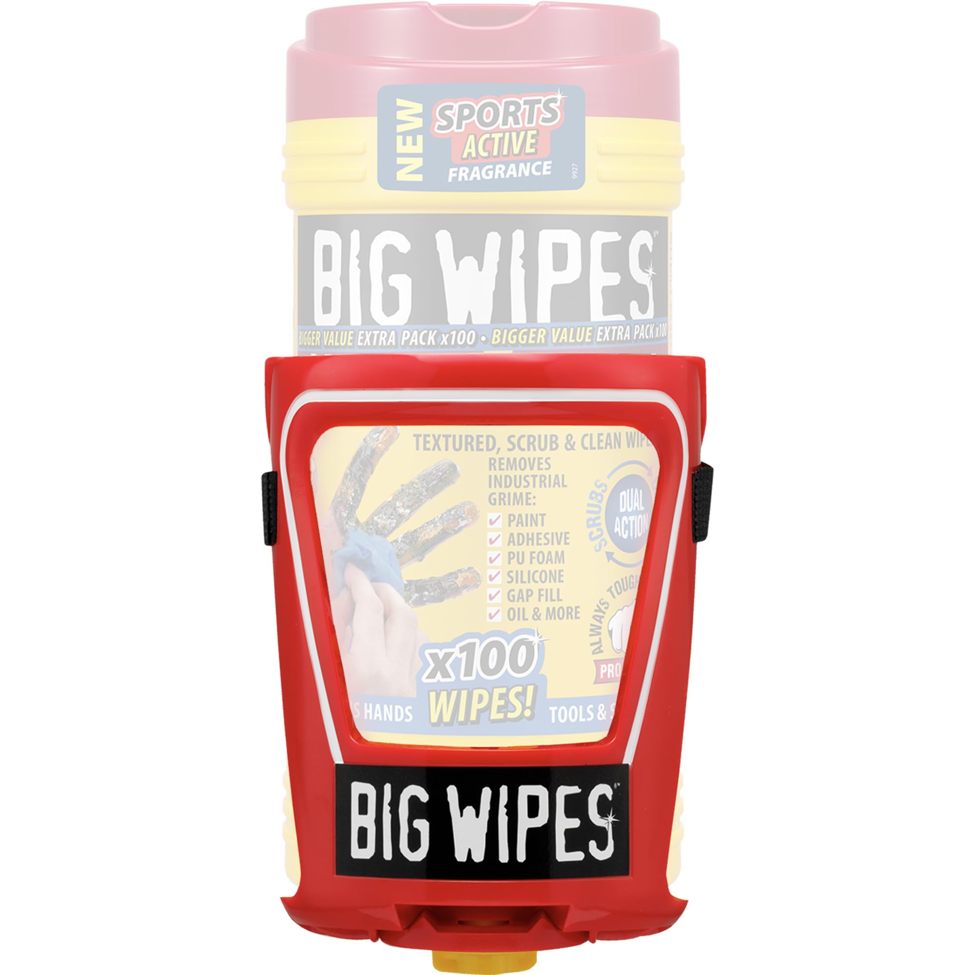 Big Wipes Heavy Duty Pro+ Dual-Sided Hand Wipes with Wall Bracket