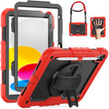 SEYMAC iPad 11th/10th Gen Case | Heavy Duty Shockproof Cover - Red