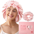 LitBear 100% Mulberry Silk Bonnet – 22 Momme Double-Layered Hair Cap