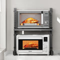 ABCOOL Retractable Adjustable 2 Axial Kitchen Baker Microwave Oven Rack, Expandable and Height Adjustable Carbon Steel Shelf Counter Countertop with