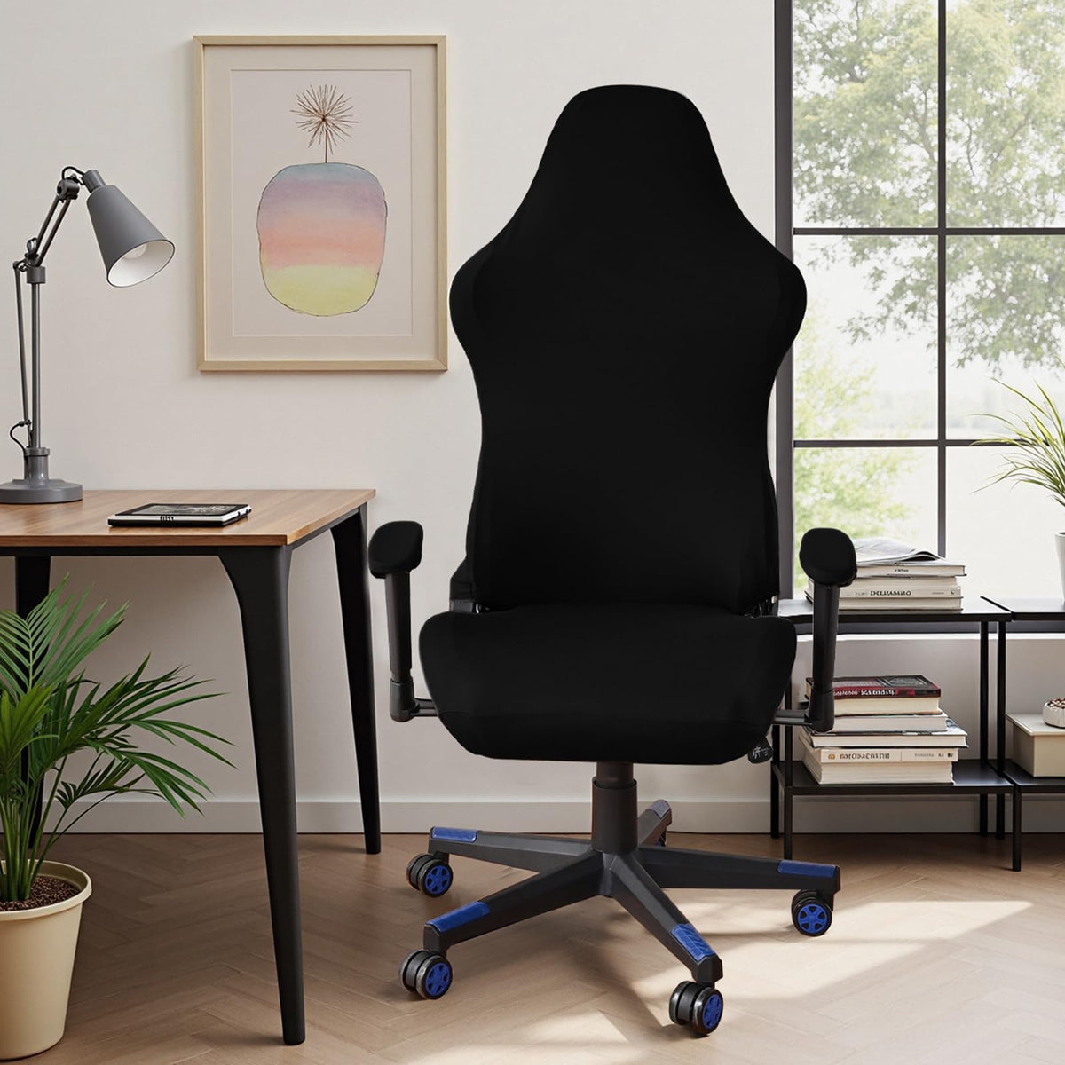 Luckwaii Gaming Chair Cover 6 Pcs Office Chair Covers Stretch Removable - image 5