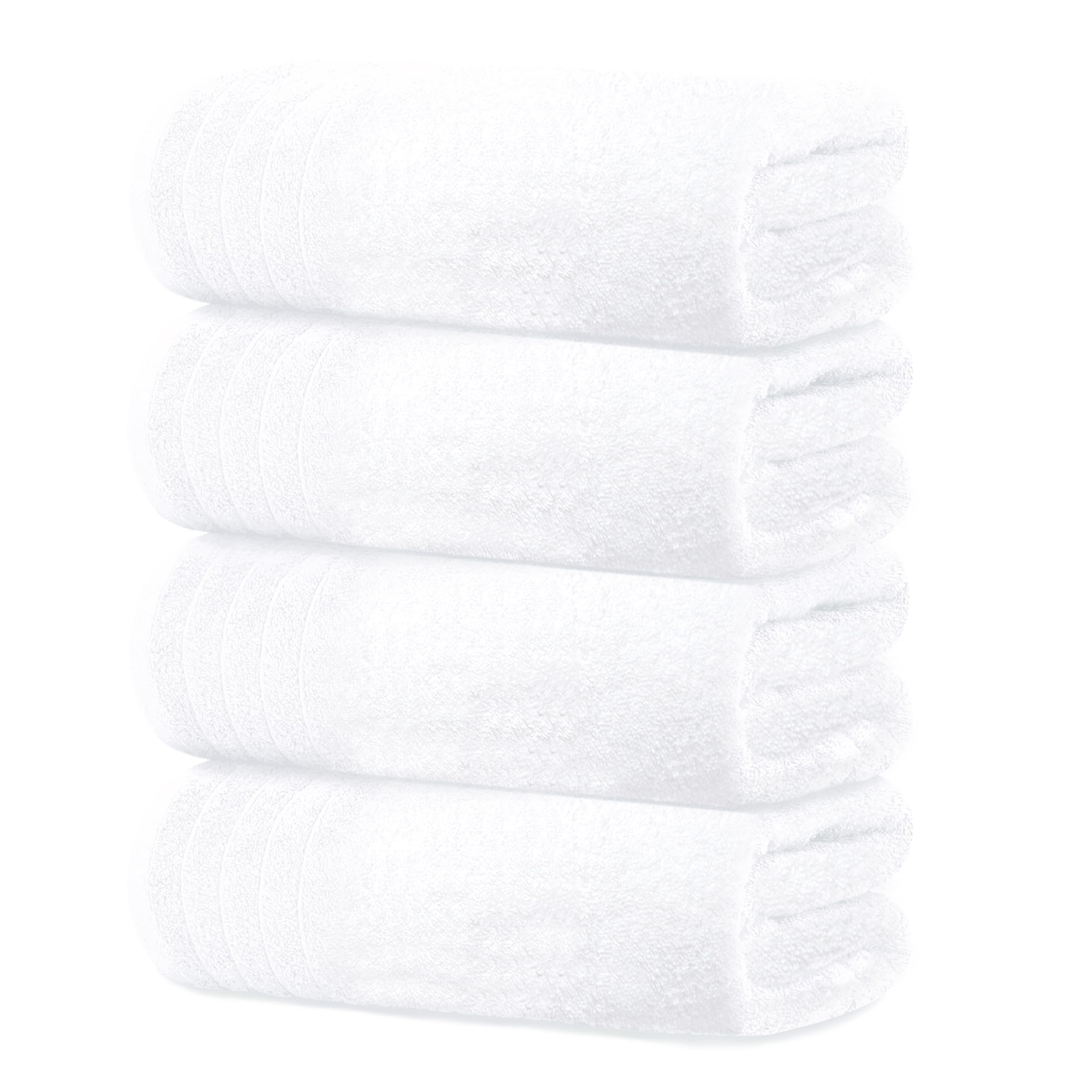 Tens Towels 100% Cotton Bath Towels – 30x60 Extra Large, Pack of 4