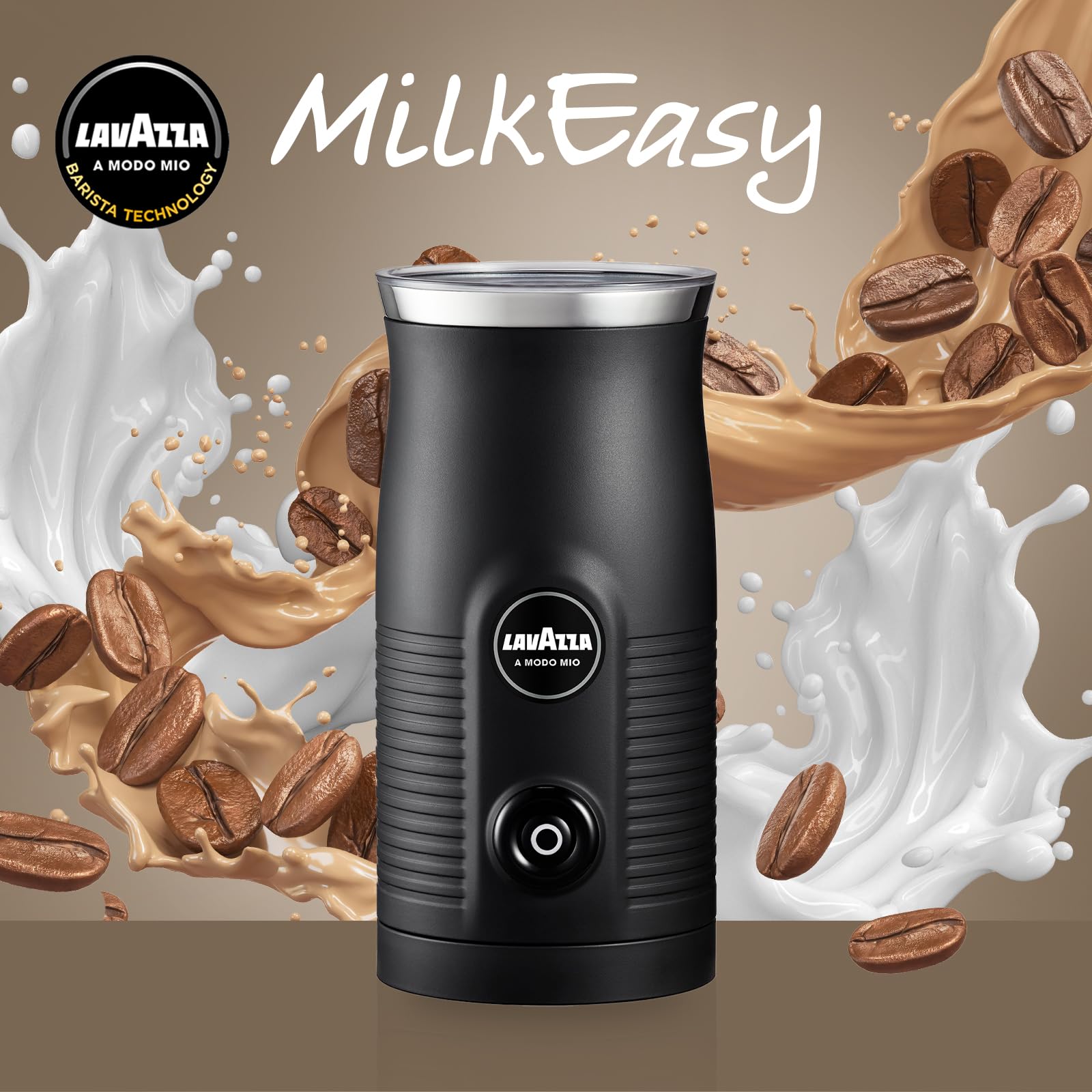 Lavazza MilkEasy Frother – Electric Milk Steamer & Cappuccino Maker, Black