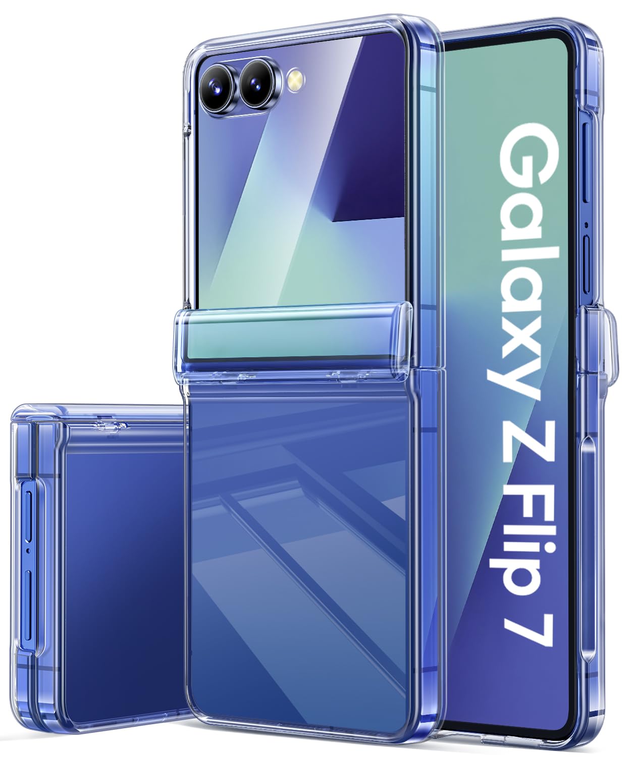 SIXBOX Samsung Galaxy Z Flip 7 Case - Clear Shockproof Hinge Protection