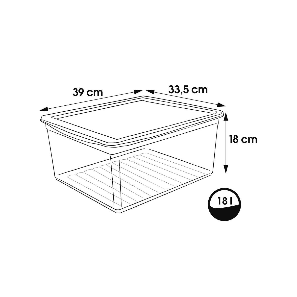 keeeper Clearbox with Air Control System, 39x33.5x18 cm, 18 Litre, Bea, Transparent - image 2