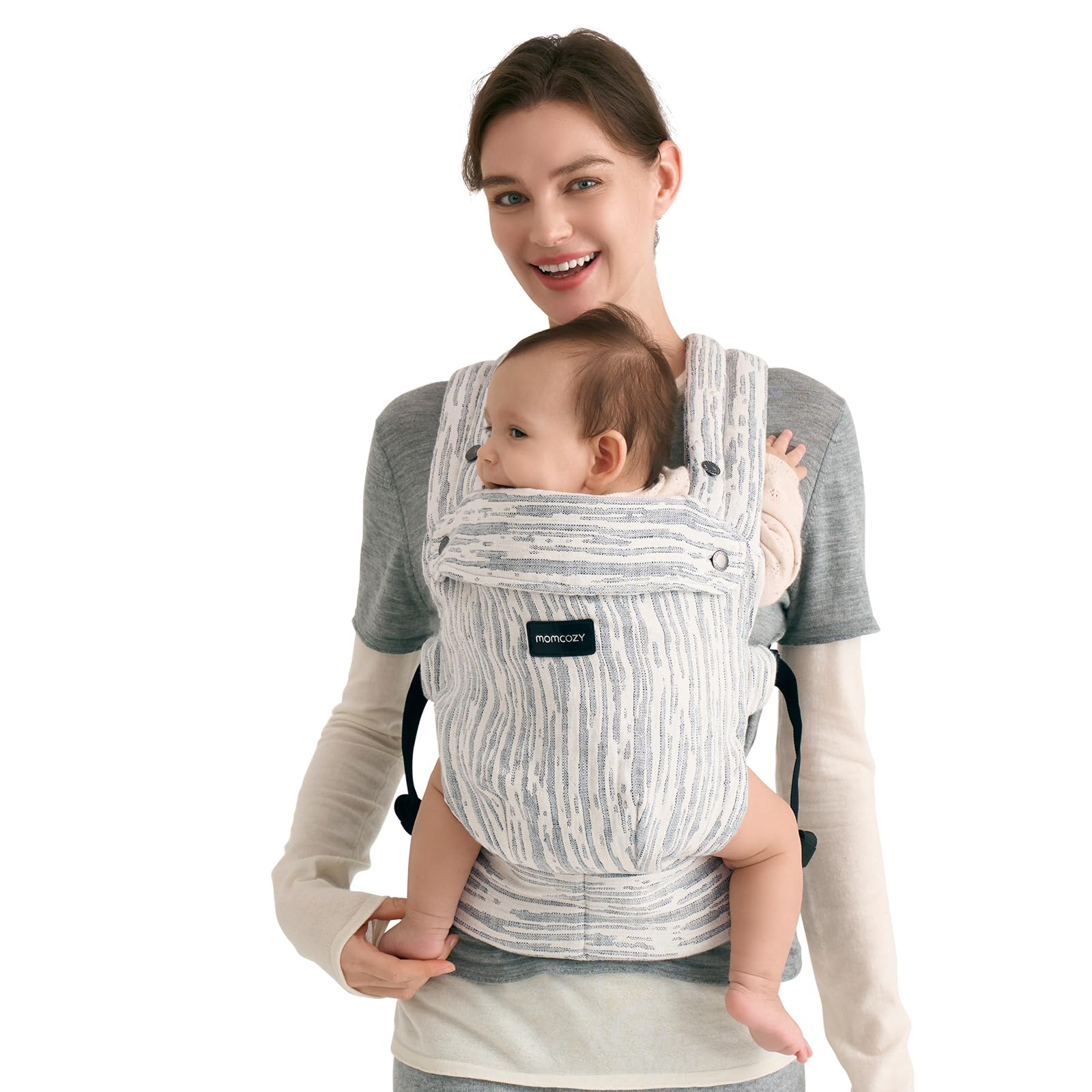 Momcozy Herihuge Baby Carrier – Jacquard Weaving, Time Heritage Beige