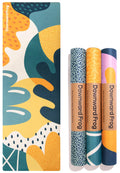 Downward Frog Printed Yoga Mat | Eco Natural Rubber & Vegan Suede, 4mm