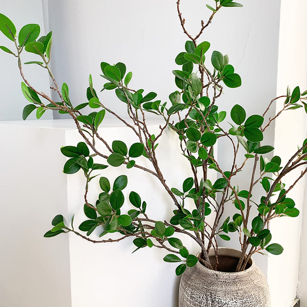 Melorca&Guilla 43.3" Artificial Green Faux Branches for Vase - 6PCS