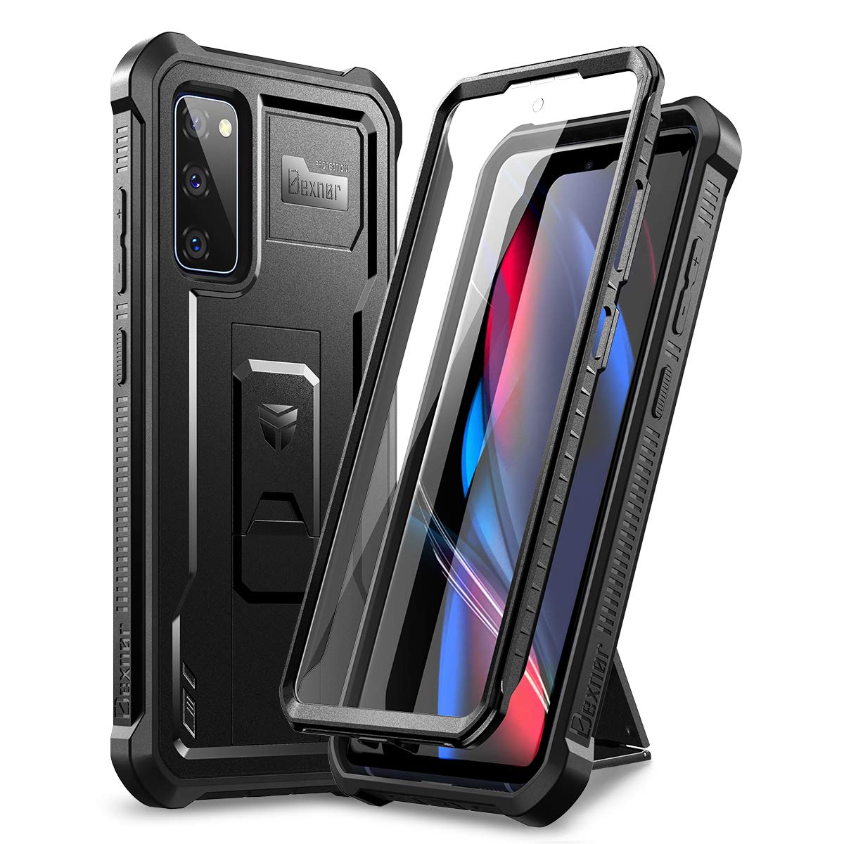 Dexnor Samsung Galaxy S20 FE 5G Case | Full Body Rugged Cover with Stand