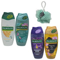 Palmolive Shower Gel Gift Set – 4 x 250ml Body Wash with Body Puff