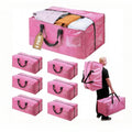 SANNAX 6 Pack 83L Pink Moving Bags, Foldable Storage Bags with Double Zips - image 1