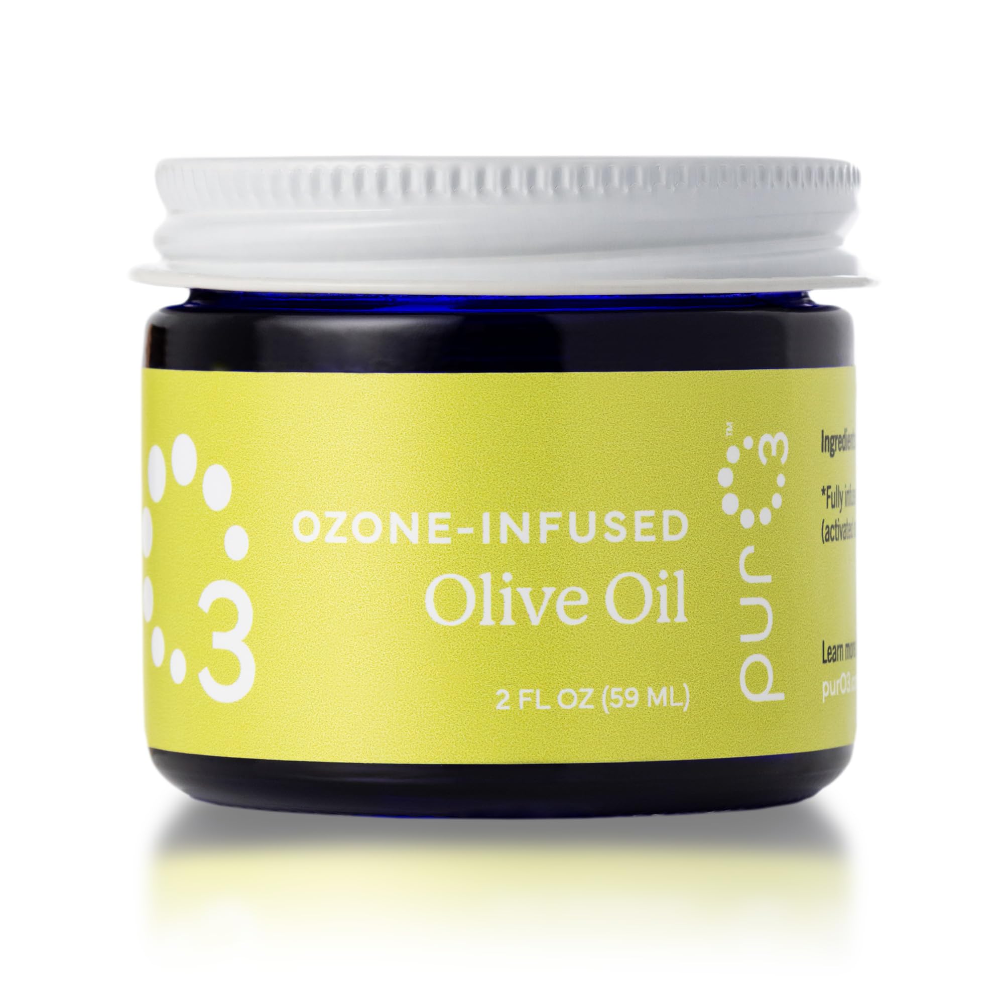 PurO3 Ozonated Olive Oil – 2oz Organic Activated Oxygen Skin Salve