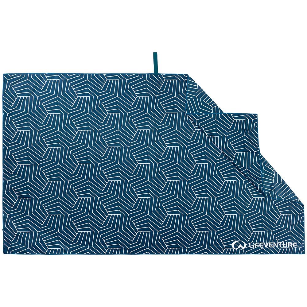 Lifeventure Recycled SoftFibre Travel Towel – Quick-Dry & Sand-Free, Navy