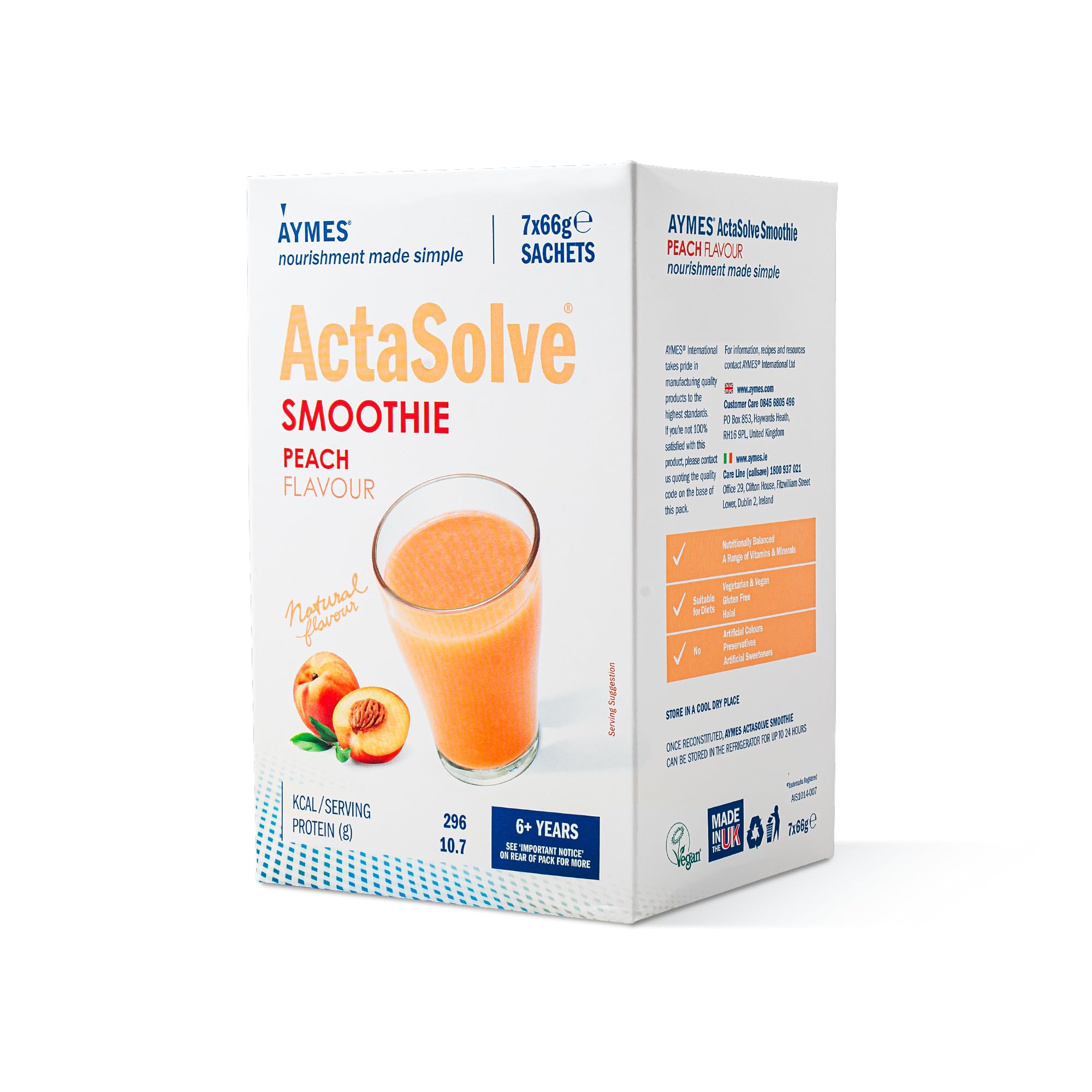 AYMES ActaSolve Smoothie Pineapple – Vegan Nutritional Powder (42 Servings)