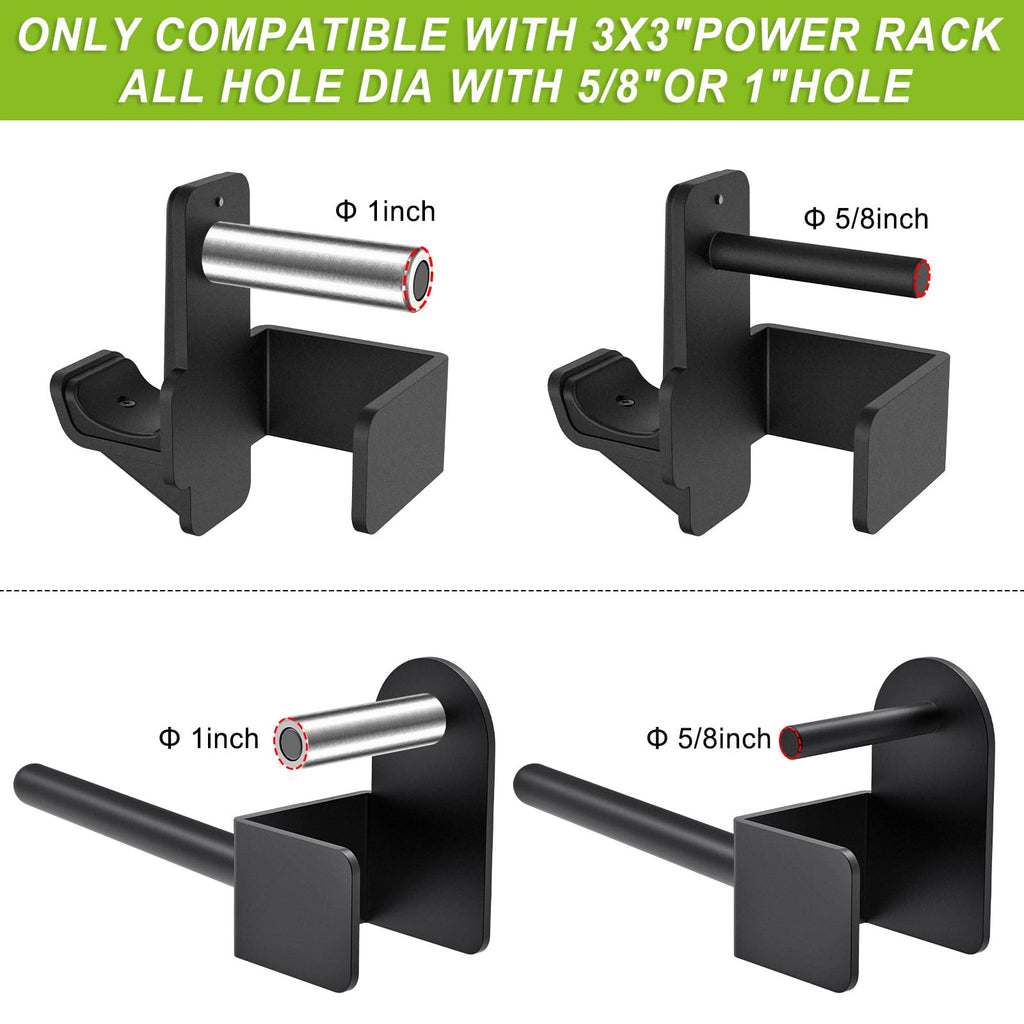 Kipika J-Hooks and Weight Plate Holder Set for 3x3 Power Rack Attachments