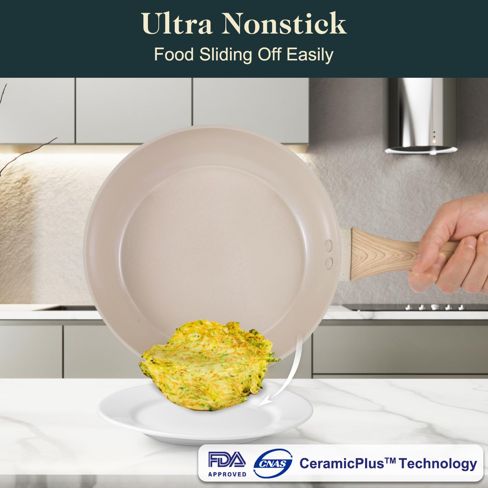 M MELENTA 11-Piece Ceramic Nonstick Cookware Set | Induction Pot & Pan