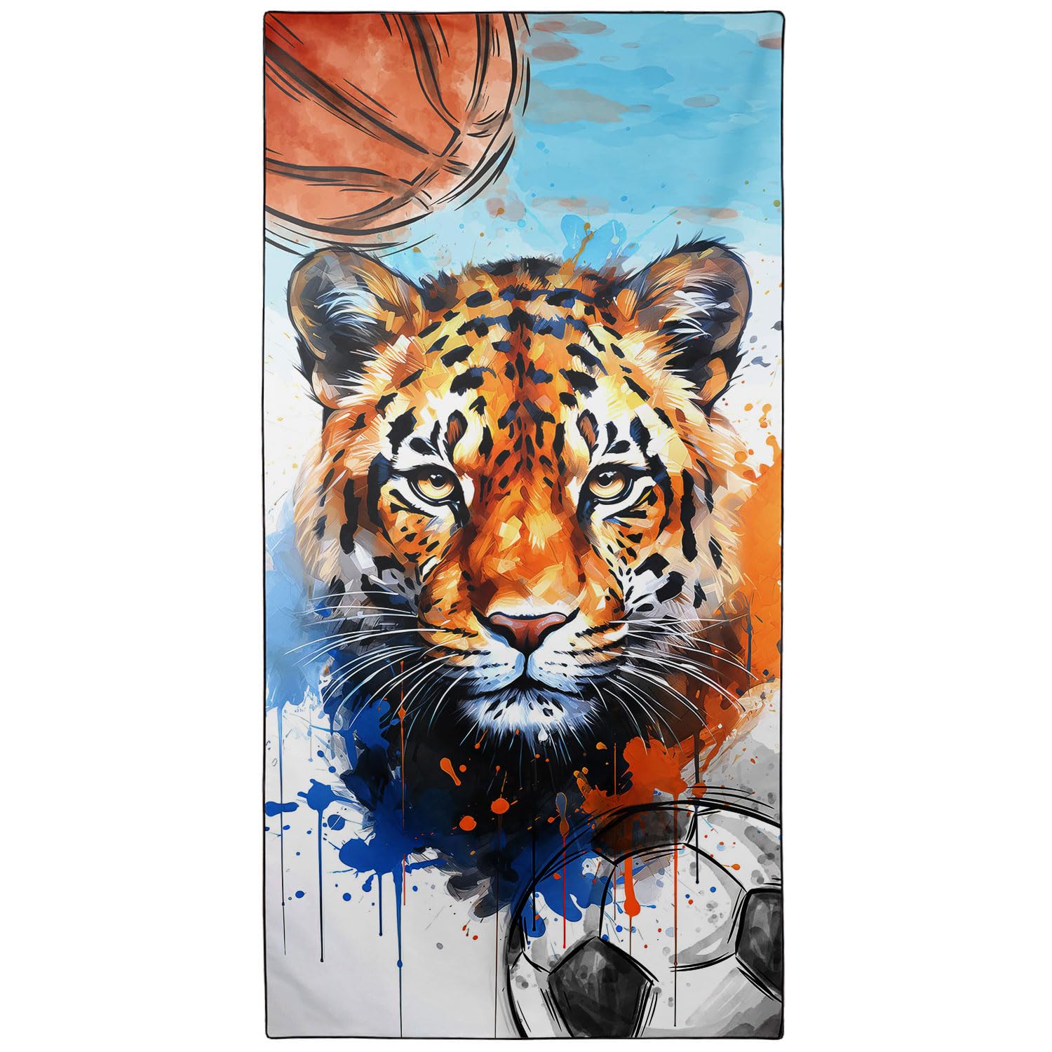 YISUMEI Tiger Microfibre Beach Towel – Extra Large Quick Dry Sand Proof