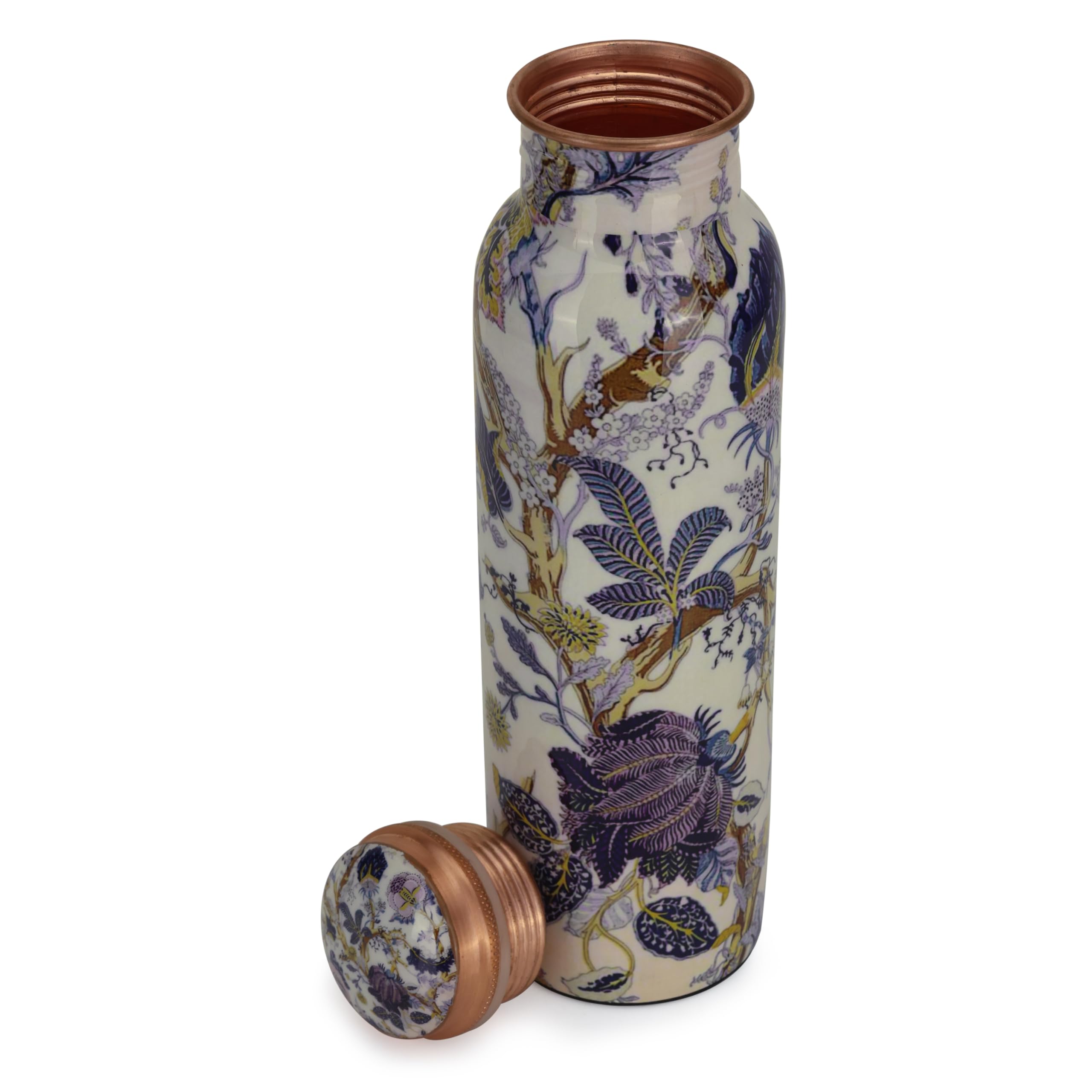 Jolof Store Pure Copper Water Bottle | 34oz Handcrafted Ayurvedic Vessel