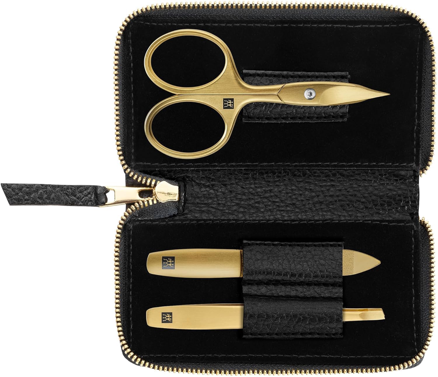 ZWILLING 3-Piece Manicure Set | Gold Edition Leather Travel Case
