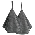 VIVOTE 2-Piece Microfibre Hand Towel Set | Super Soft & Absorbent | Dark Grey