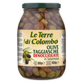 Le Terre di Colombo Pitted Taggiasca Olives in Brine - Italian, 900g
