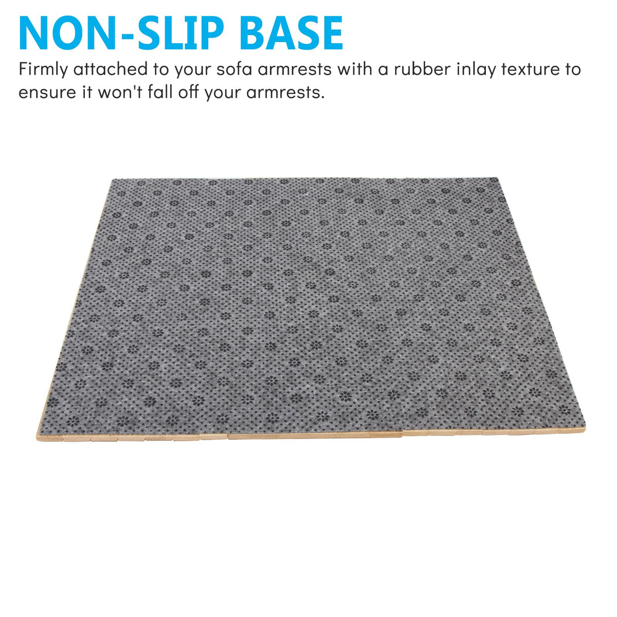 Bamboo Sofa Arm Tray Table - Anti-Slip Foldable Couch Sofa Armrest Tray, Removable Large Couch Cup Holder for Drinks Cup Cellphone Remote Snacks - image 5
