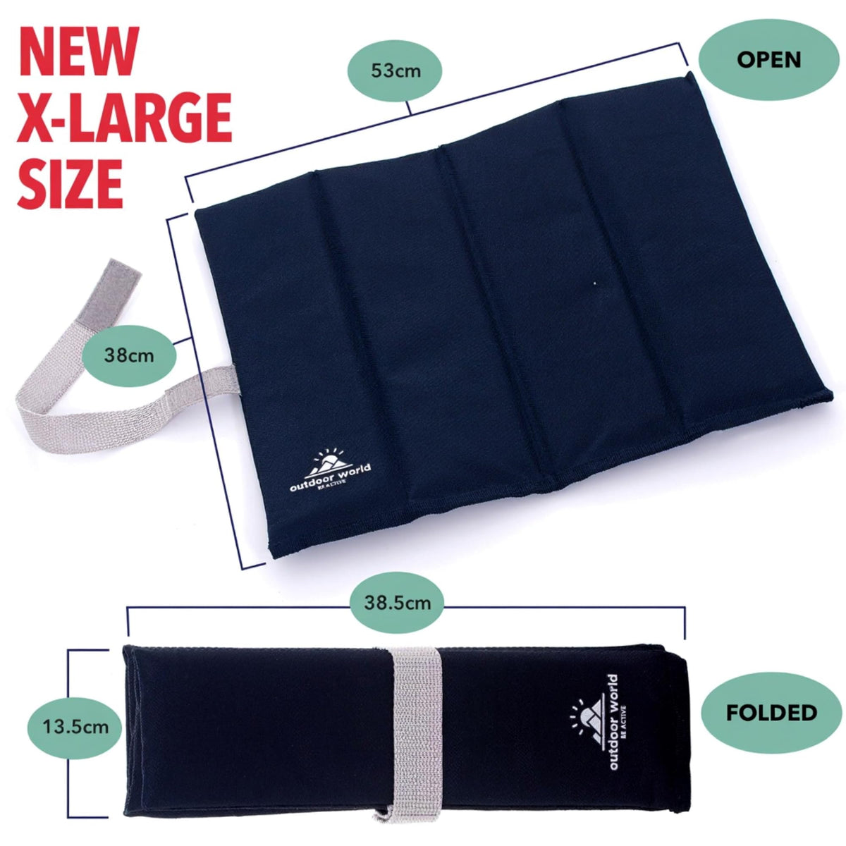 Outdoor World X-Large Folding Sit Mat – Lightweight Waterproof Foam Seat Pad for Camping, Hiking, Festivals & Picnics - image 2